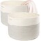 2Pcs Coiled Rope Storage Basket Woven Cotton Large Toy Laundry Bins Organizer